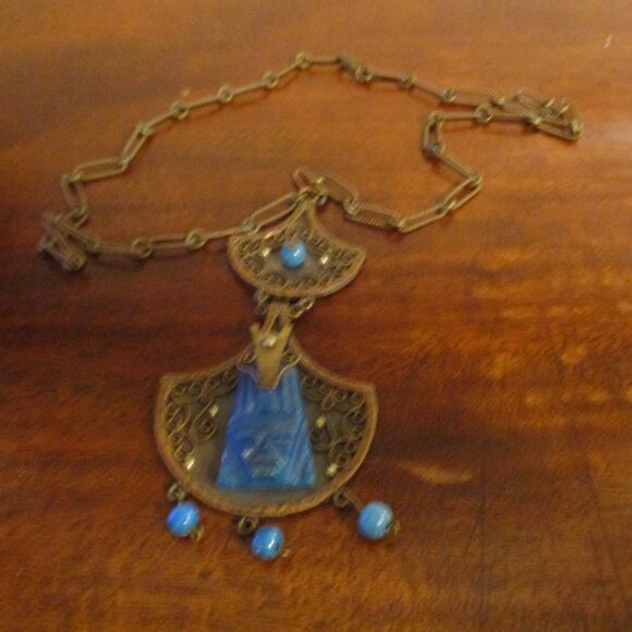 Aztec Abstract Vintage Necklace (rare) - Picture 4 of 5